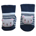 Grey Possum Baby Socks with Grip