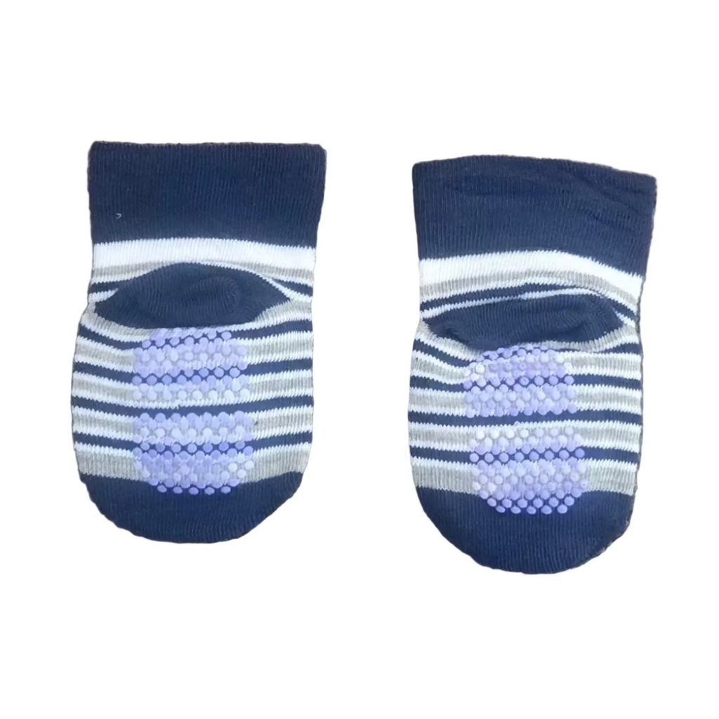 Striped Football Baby Socks with Grip
